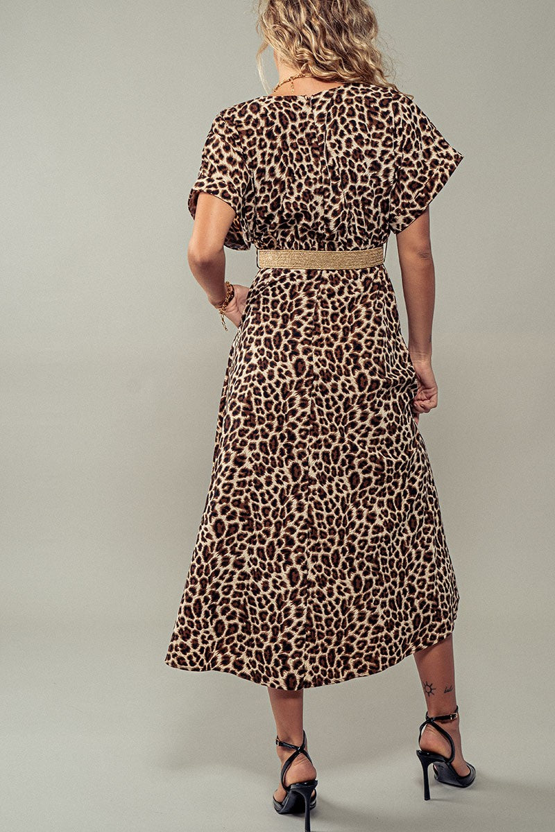 Safari Crusader Belted Midi Dress