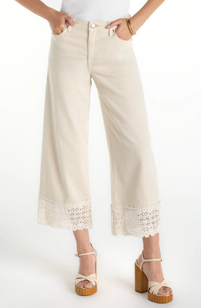 Stride Wide Leg W/ Lace Trim 27' Inseam