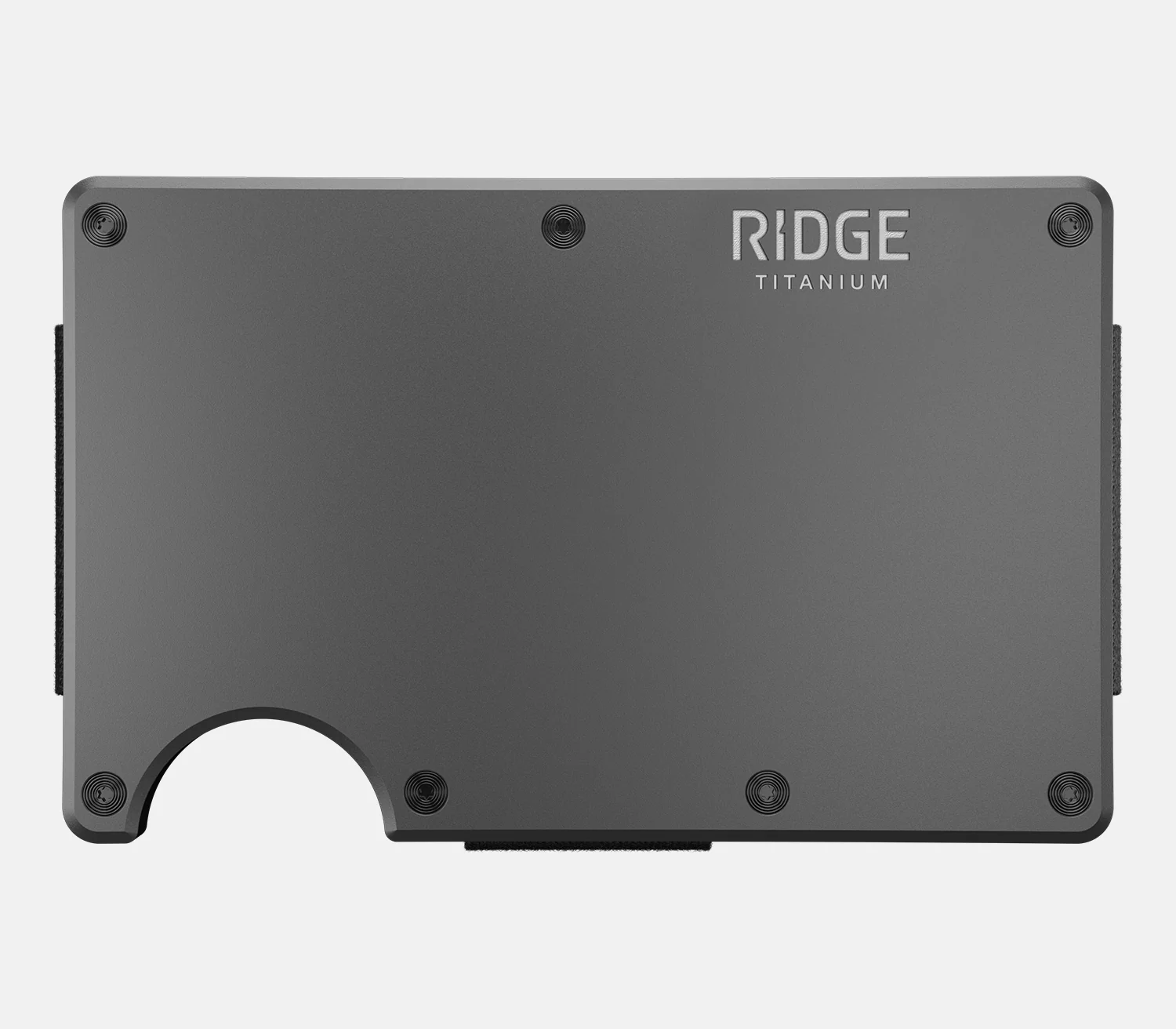Ridge Wallet - MagSafe - Gunmetal: Cash Strap front