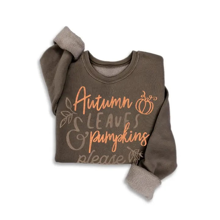Ophelias Autumn Pumpkin Sweatshirt, mineral brown-front