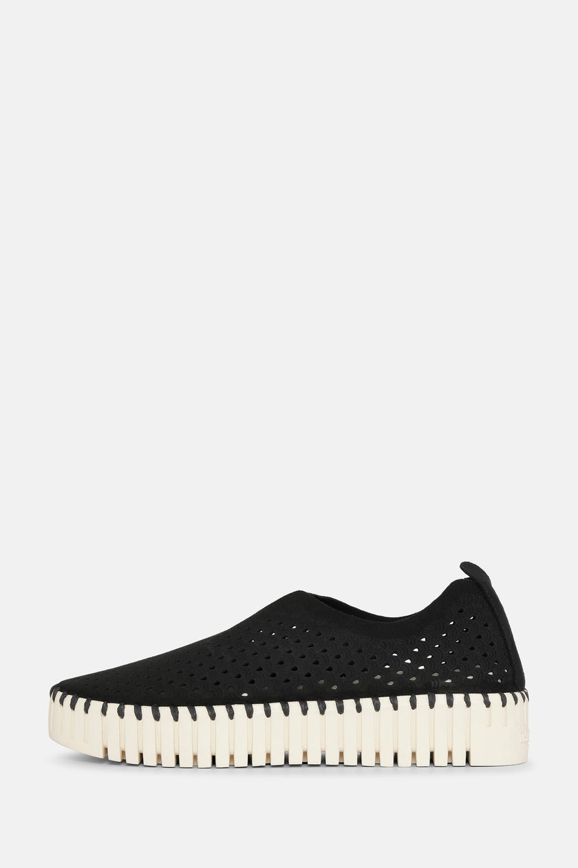 thumbnail image 2 of Ilse Jacobsen Tulip 3373 Platform Slip-On – Black Microfiber, Women’s EU 36-41, Cushioned Flat 2 of 2