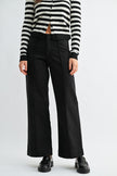 TWILL WIDE LEG TROUSER PANT