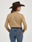 Western Snap Work Shirt Rawhide back