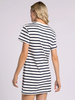 KICK BACK DRESS white navy