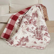 Winter Sleigh Ride Quilted Throw Red