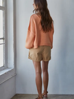 The April Knit Sweater, coral-back