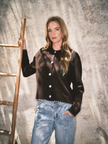 Pullover contrast stitching Collared Sweater