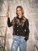 Pullover contrast stitching Collared Sweater