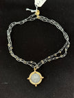 Gunmetal Gold Coin and Chain NW-24-20