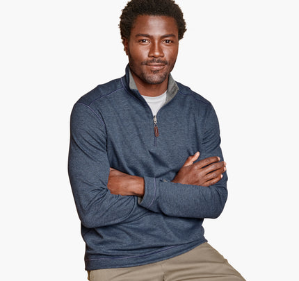 ICON REVERSIBLE QUARTER-ZIP blue