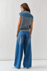 WASHED SWEATER VEST WITH CONTRAST DETAIL