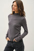 Sylphrena Soft Basic Mockneck Sweater charcoal
