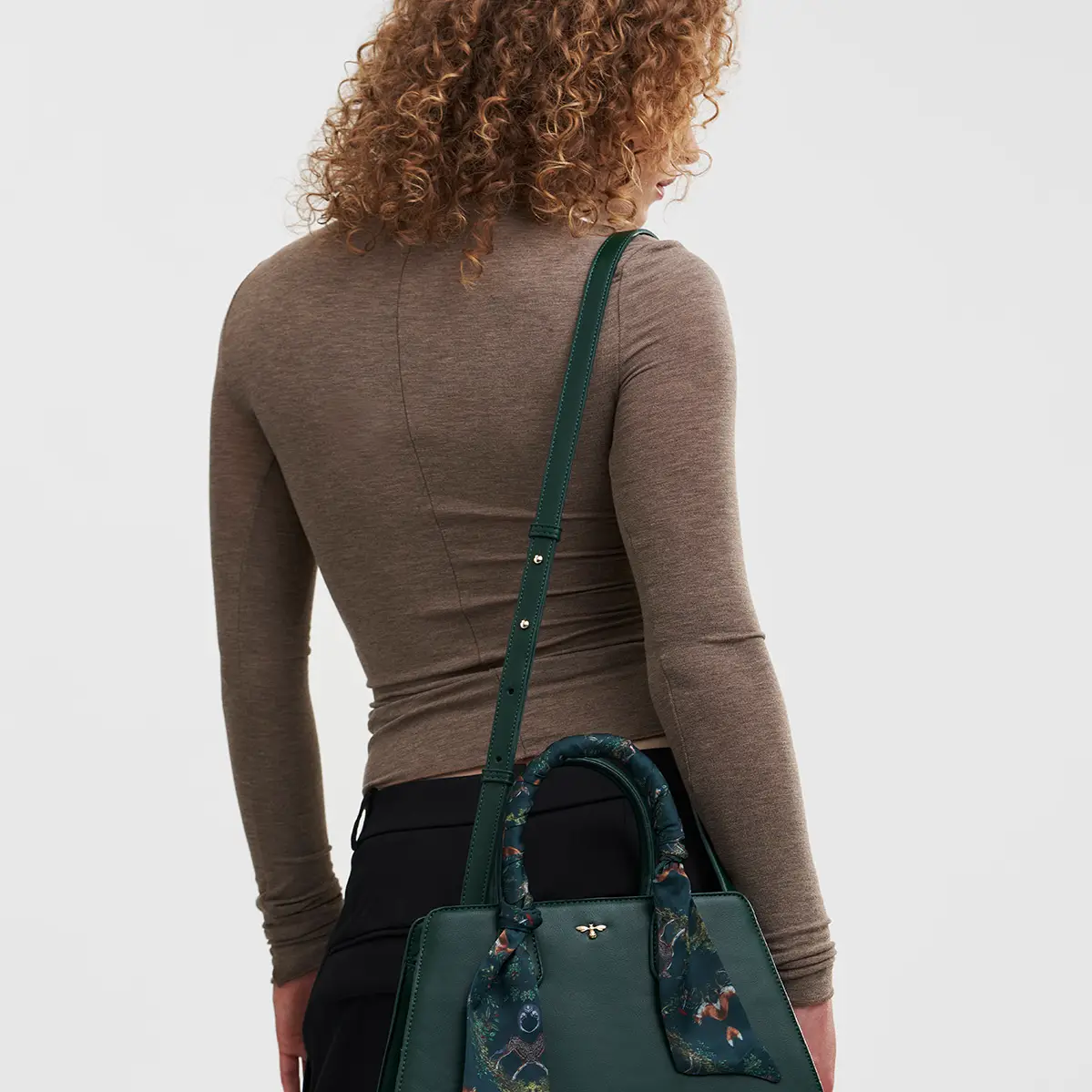 Into the Woods Tote Bag styled with strap