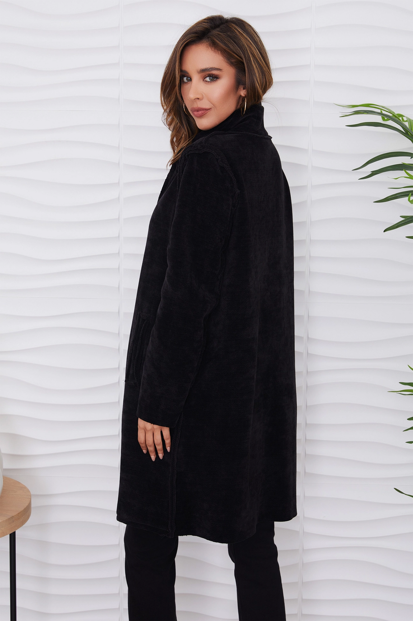 Holly Cozy Cord Mid Length Coat
