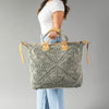 Sage Vintage Inspired Textured Tote