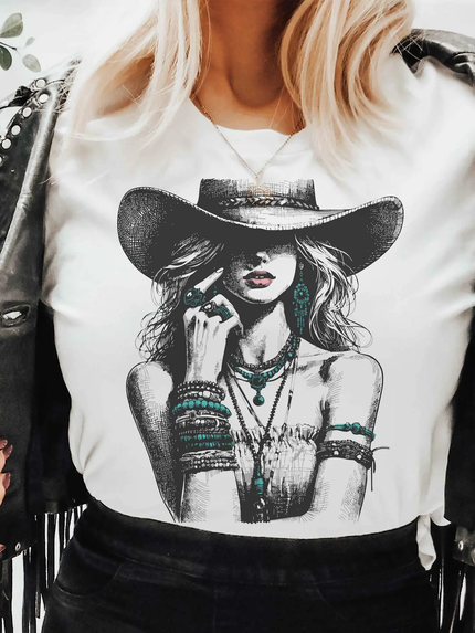 Turquoise Cowgirl Tee