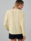 Round Neck LS Olive Graphic Sweater