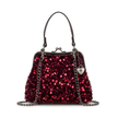 Mini Laureana Chain Crossbody - Holiday Sequin Oxblood