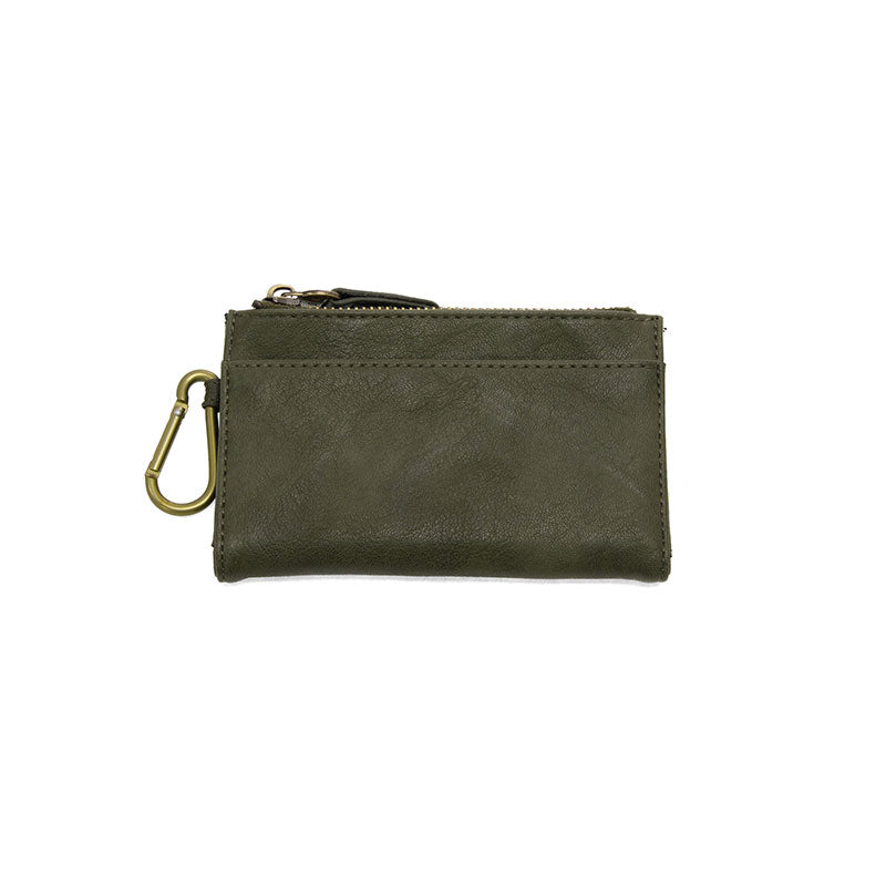 Bobbie Bifold Wallet with Carabiner dark basil