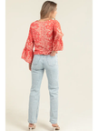 Birdy VNeck LS Top Q A Tie Waist, red-back