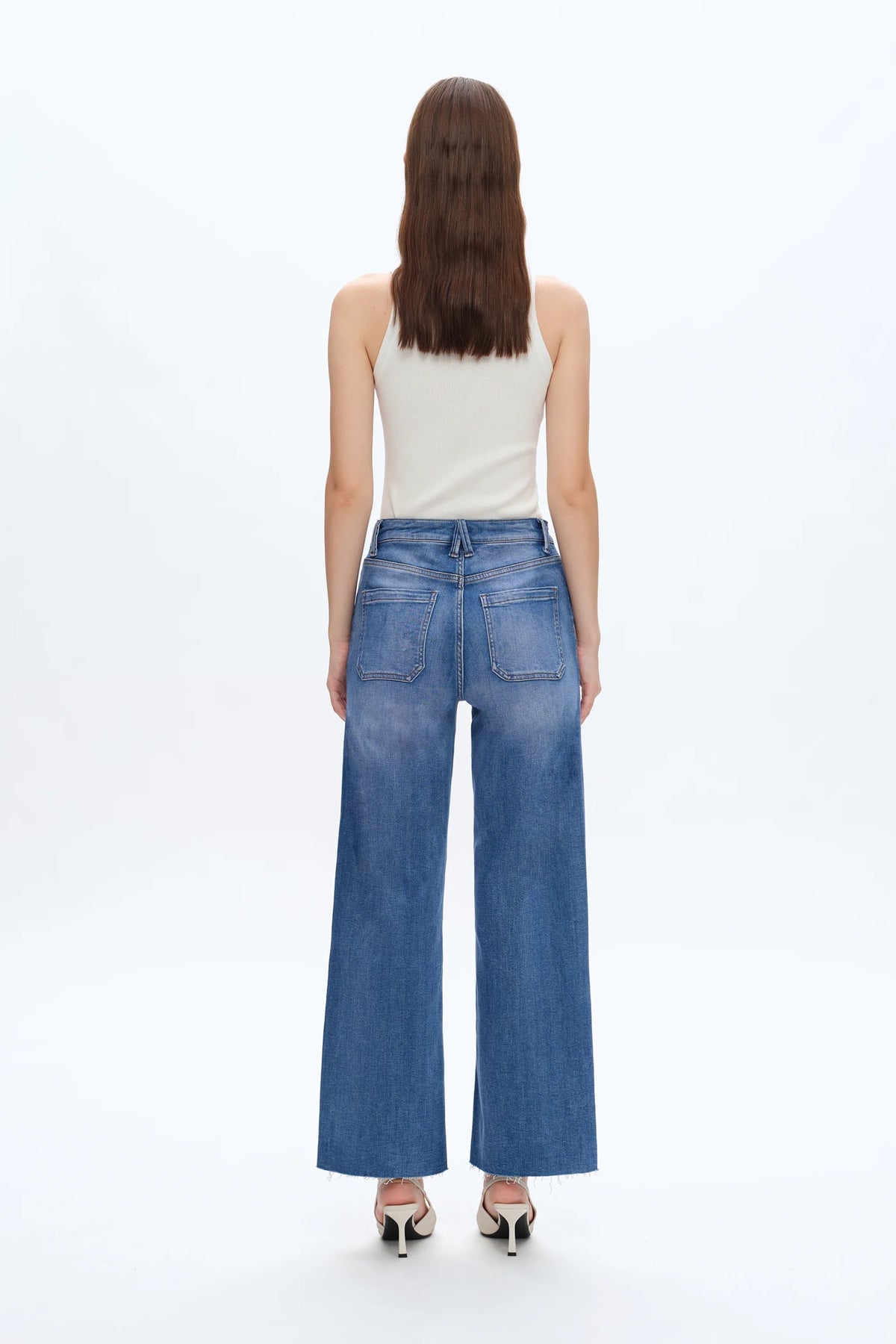 High Rise Ankle Straight Adjustable W.B Jeans