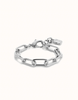 Sterling silver-plated bracelet with links | Size Medium