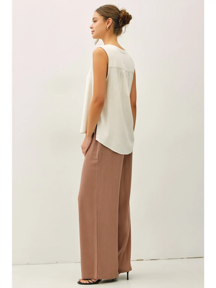 Charlie 3/4 Matte Shirt natural side/back