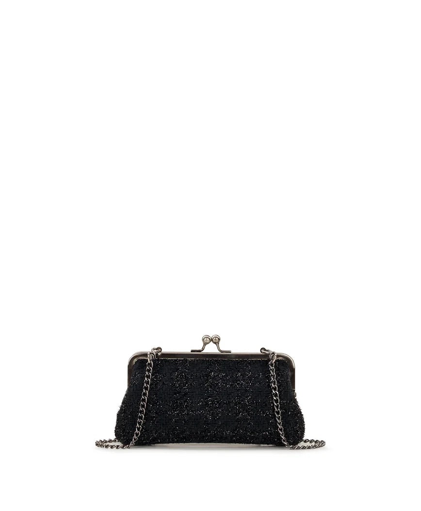 Mini Potenaz Chain Crossbody - Metallic Tweed black