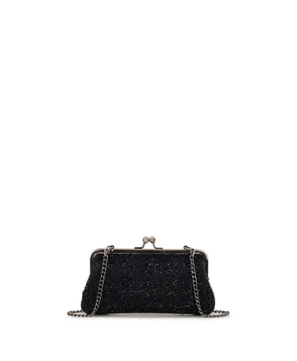 Mini Potenaz Chain Crossbody - Metallic Tweed black