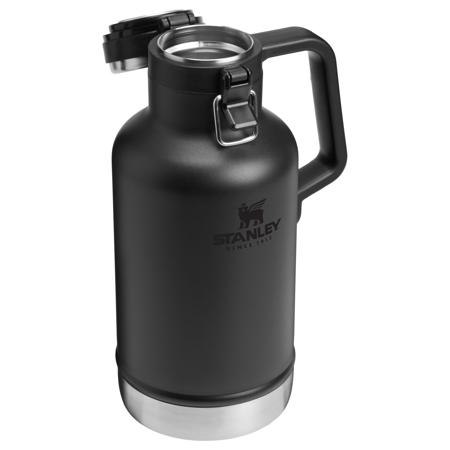 Stanley Classic Easy Pour Growler 64oz | Black 2.0 open