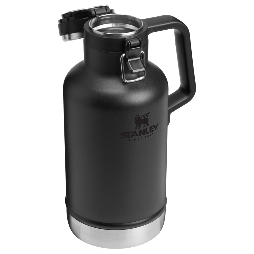 Stanley Classic Easy Pour Growler 64oz | Black 2.0 open