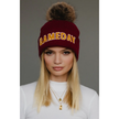 Game Day Pom Beanie, maroon/gold-front