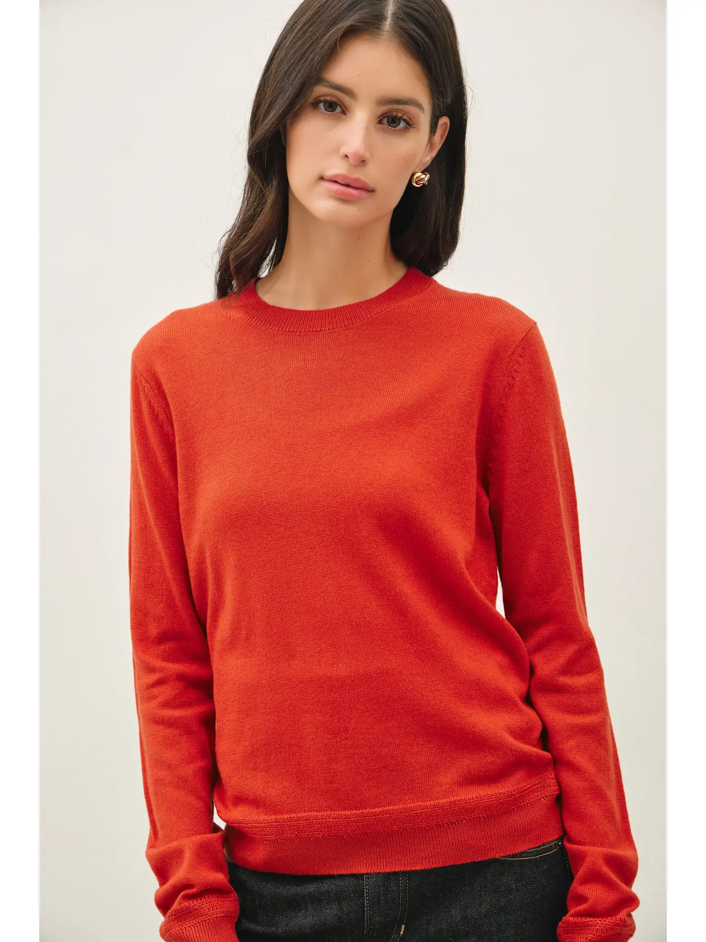Wool Blended Crochet Point Sweater