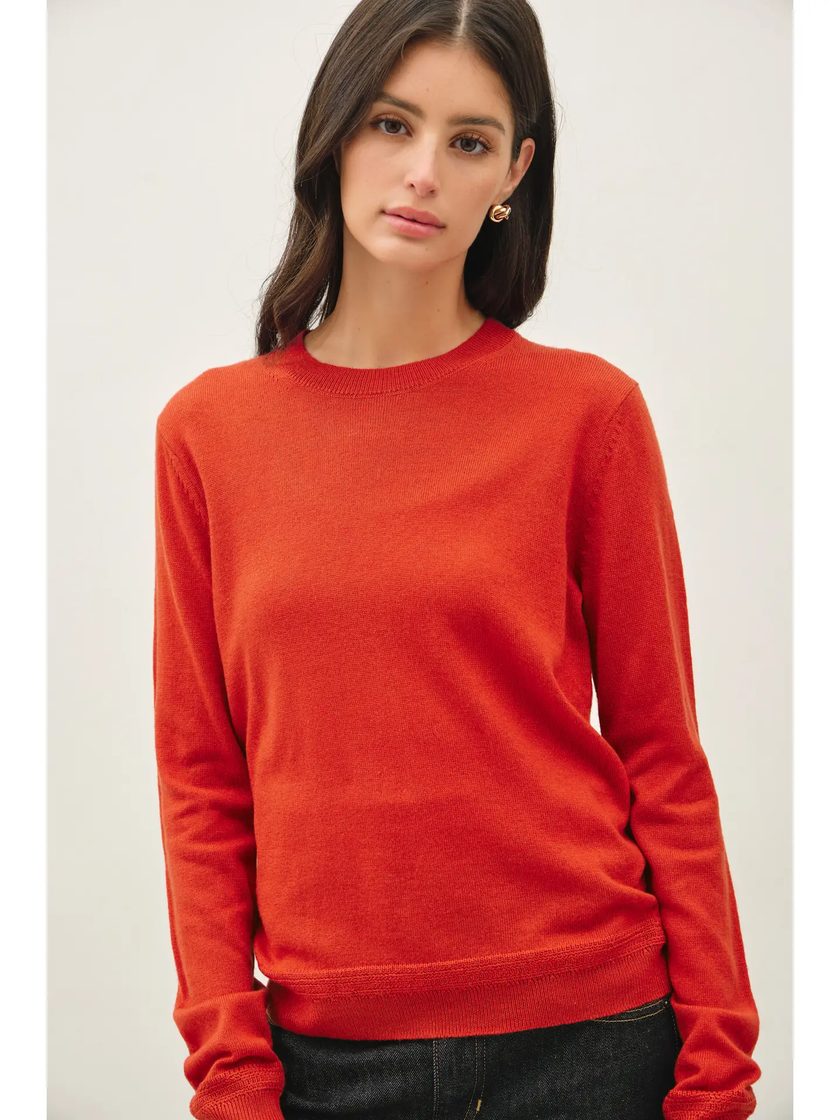 Wool Blended Crochet Point Sweater