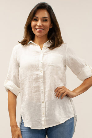 Brie White Embroidered Blouse