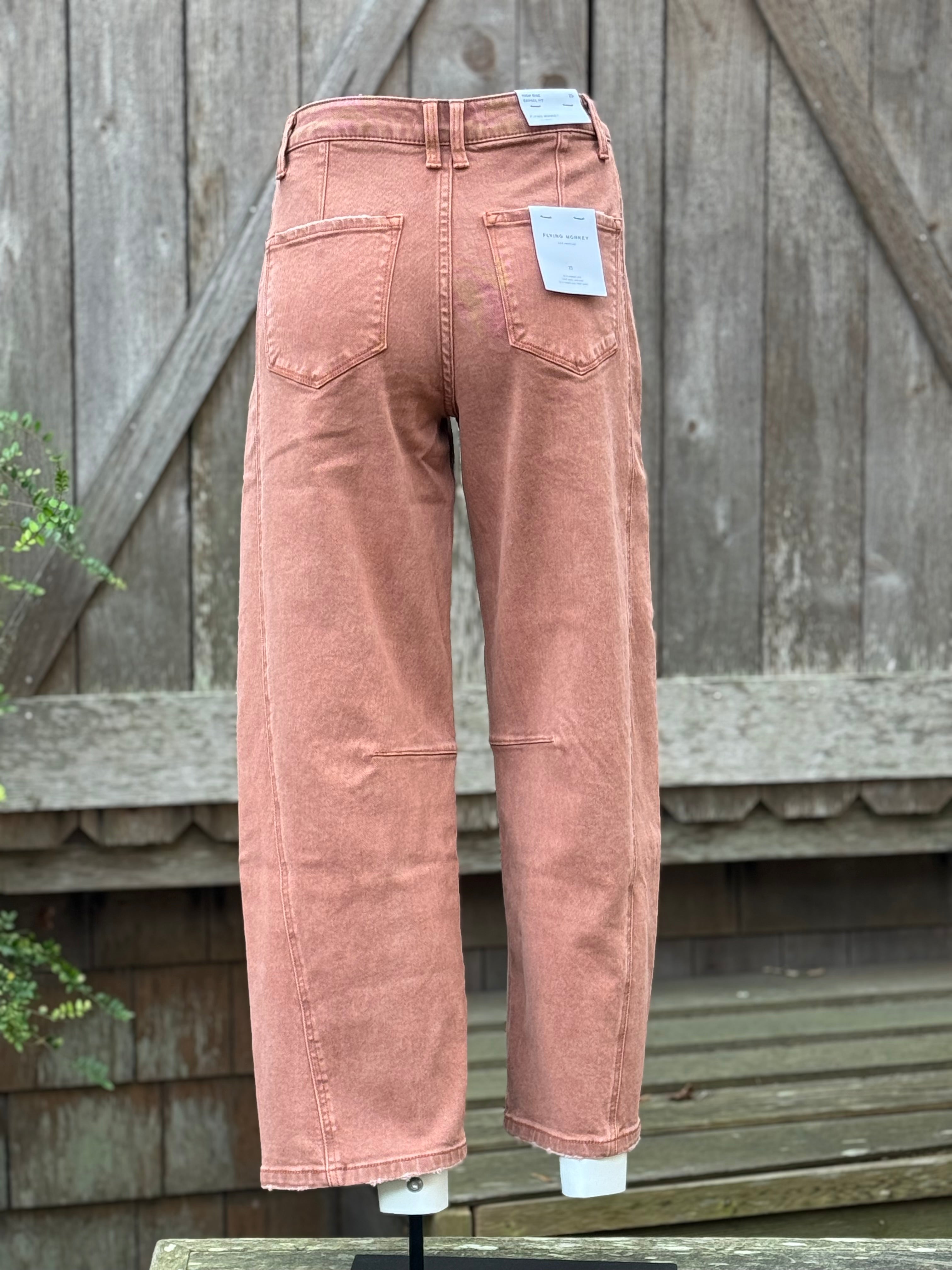 HIGH RISE TWIST ANKLE BARREL copper back