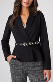 Bonnie Belted Peplum Blazer