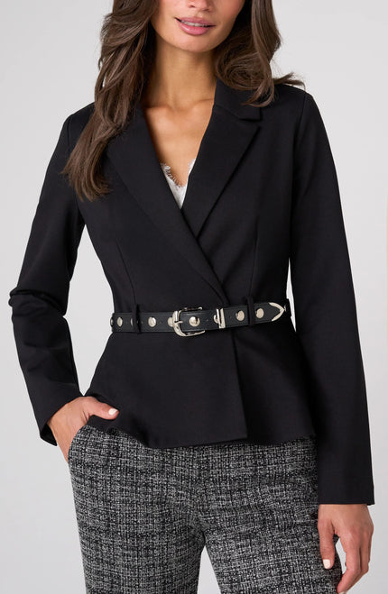 Bonnie Belted Peplum Blazer