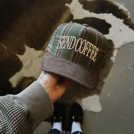 Send Coffee Corduroy Trucker Hat