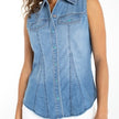Sleeveless Slim Shirt