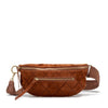 charles crossbody med chocolate diamond suede/antique gold NA front