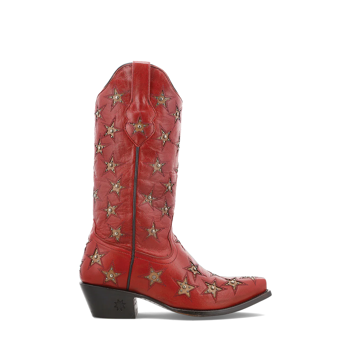 Black Star Women's Marfa Star Inlay Studded Boot red profile
