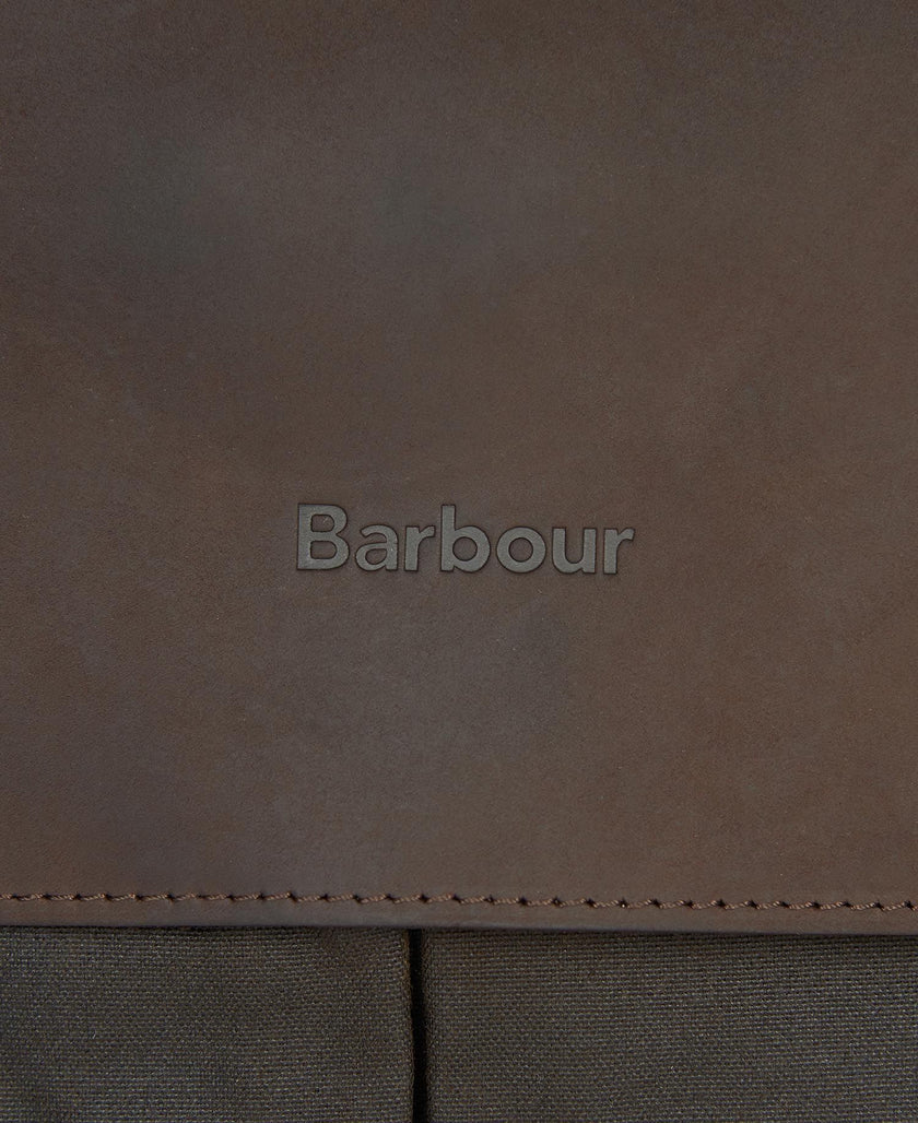 Barbour Wax Leather Briefcase Olive One Size