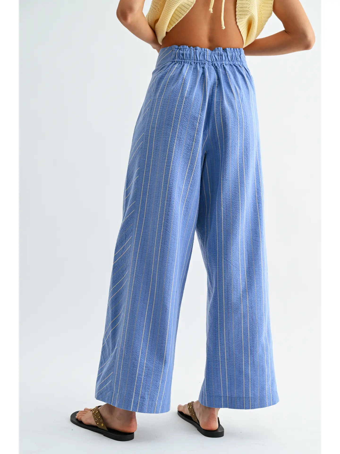 Marisa Pinstriped Wide Leg Pant, lt blue-back