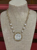 Lady with pearl & matte gold NW-26-49