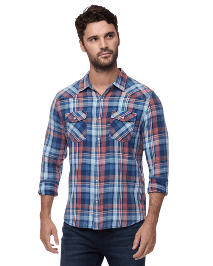 Winchester LS Vintage Wash Western Shirt front