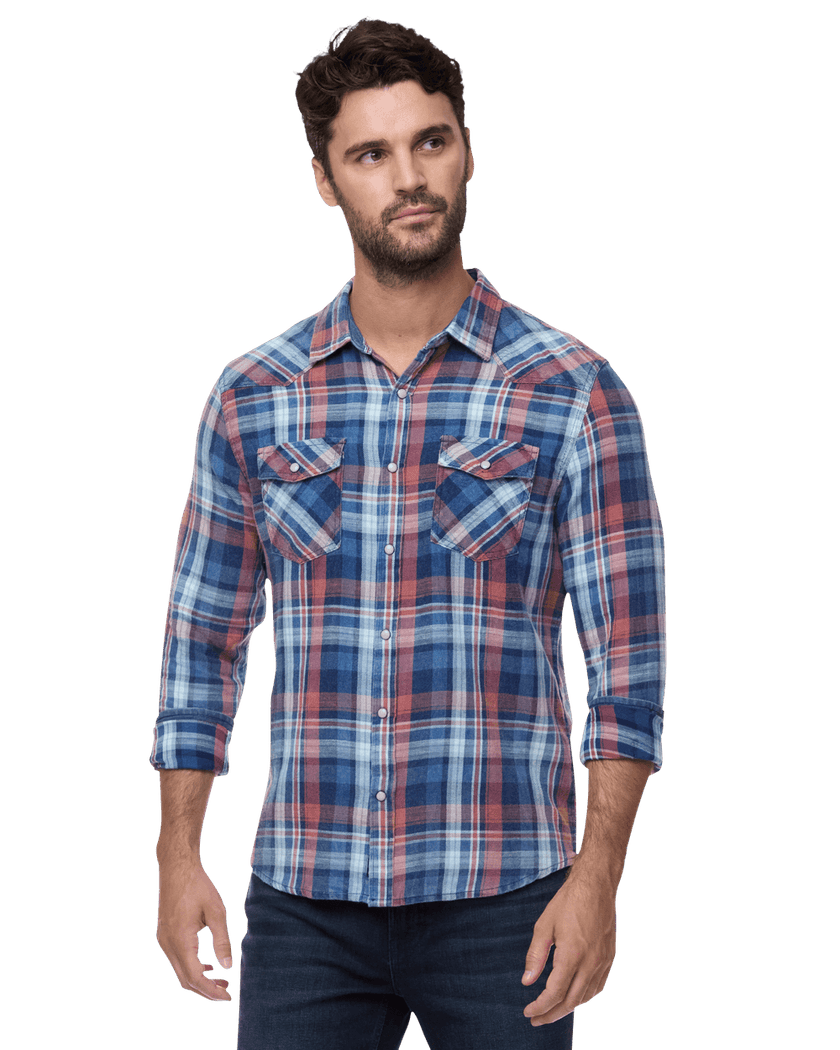 Winchester LS Vintage Wash Western Shirt front