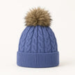 Braided Cable Knit Pom Beanie