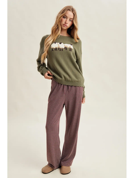 Sheep Trio Crew Neck Sweater