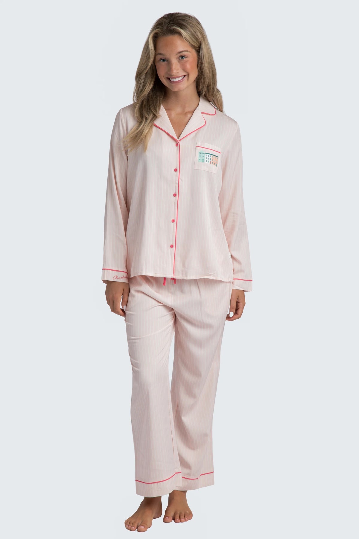 Charleston Crop long PJ Set